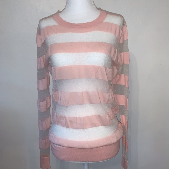 Topshop Tops - Topshop sheer striped top